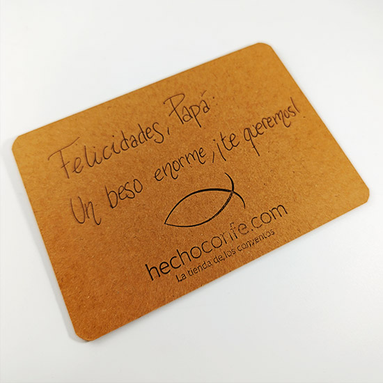 Tarjetón de mensaje personalizado – hechoconfe.com